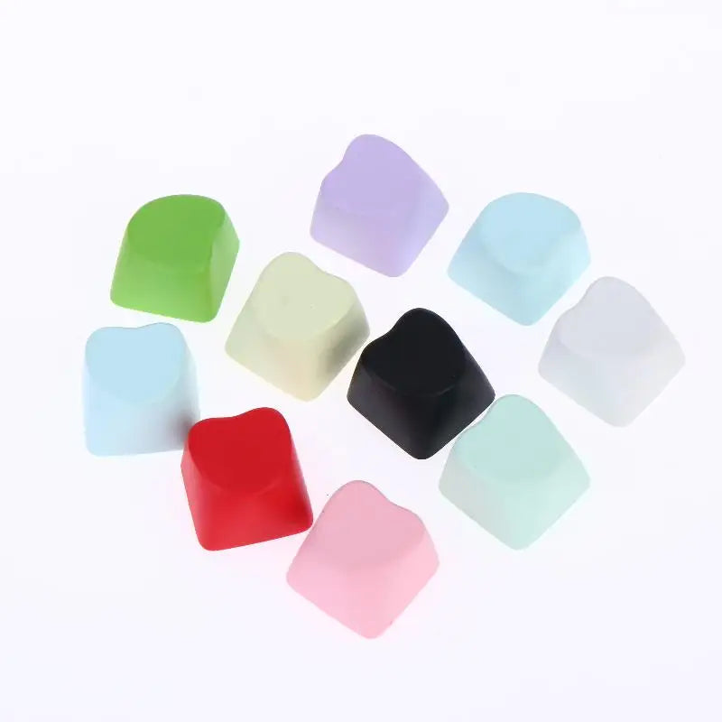 Heart Shaped Blank PBT Cherry Keycaps 1U DIY 10 Pack Mechanical Keyboard Keycaps Qme