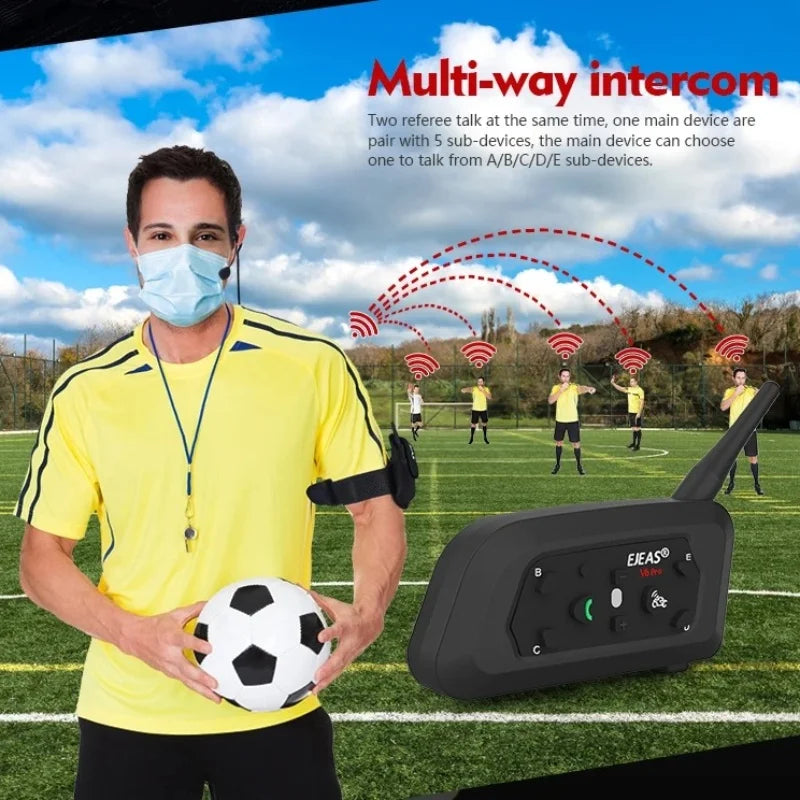 EJEAS V6C RPO Bluetooth Helmet Intercom – 800M Wireless Bluetooth Helmet Intercom Qst