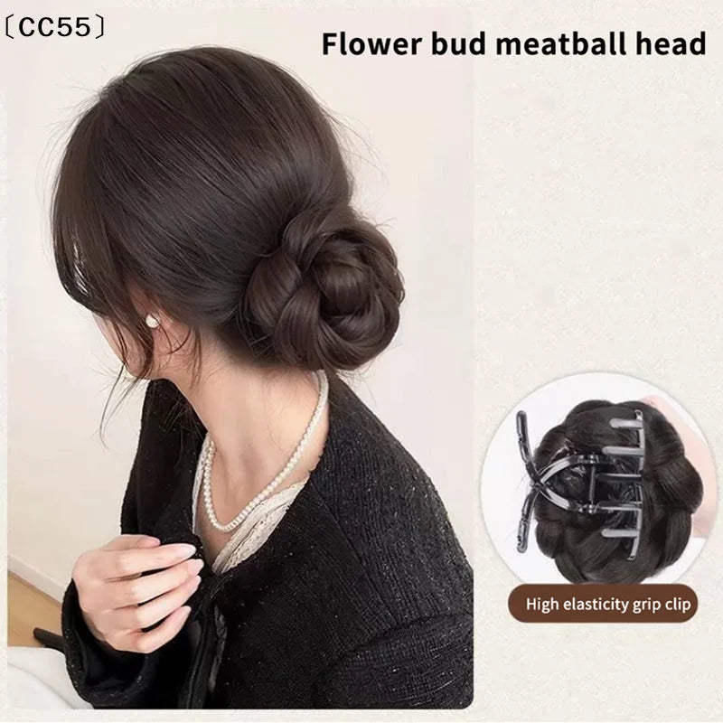 Synthetic Bun Hair Clip – Braided Chignon Updo Accessory Hair Bun Clip Qst