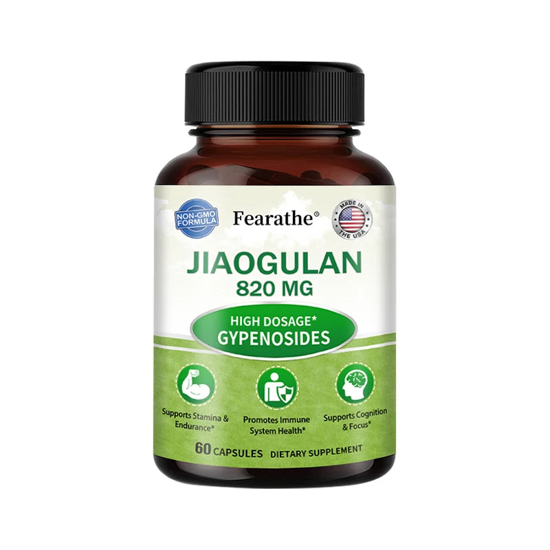 Jiaogulan Extract Capsules with Black Pepper | 60 Caps Herbal Supplement Qst 60 count 5 bottle