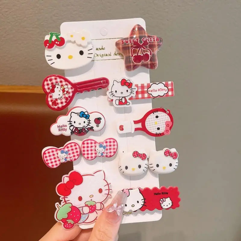 Hello Kitty Cartoon Hair Clip – Cute Acrylic Bangs Clip Cartoon Hair Clip Qme