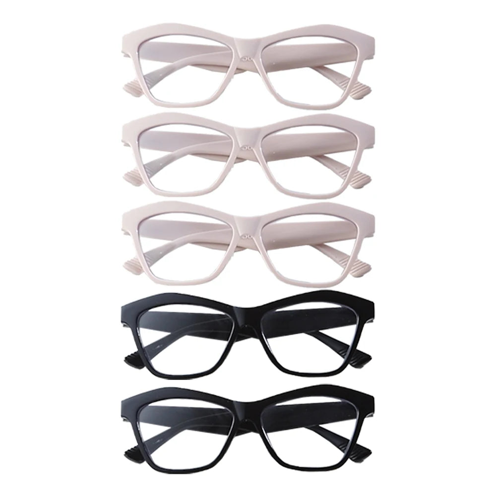 VOPHA Cat Eye Reading Glasses – Blue Light Blocking 1–5 Pack Reading Glasses Qst 100 3Pink 2Black