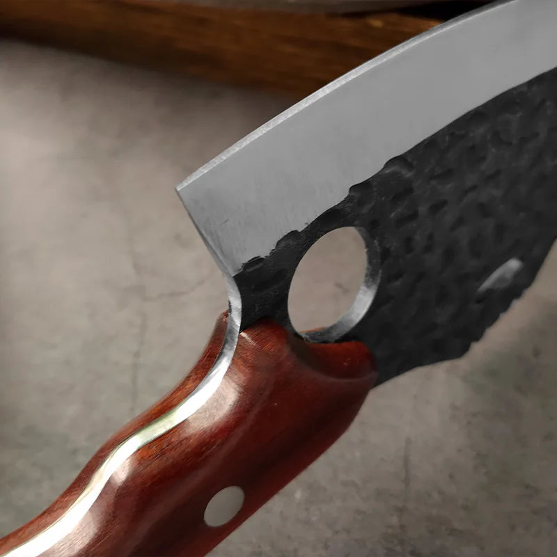 InLeung Forged Stainless Steel Cleaver & Boning Knife Kitchen Cleaver Knife Qst