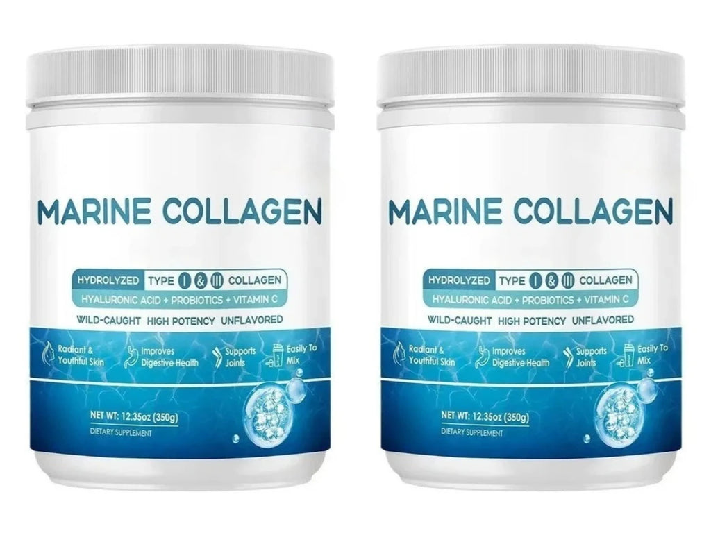 Multi-Source Collagen Powder Type I & III + Hyaluronic Acid 350g Collagen Supplement Qst 700g (Pack of 2)