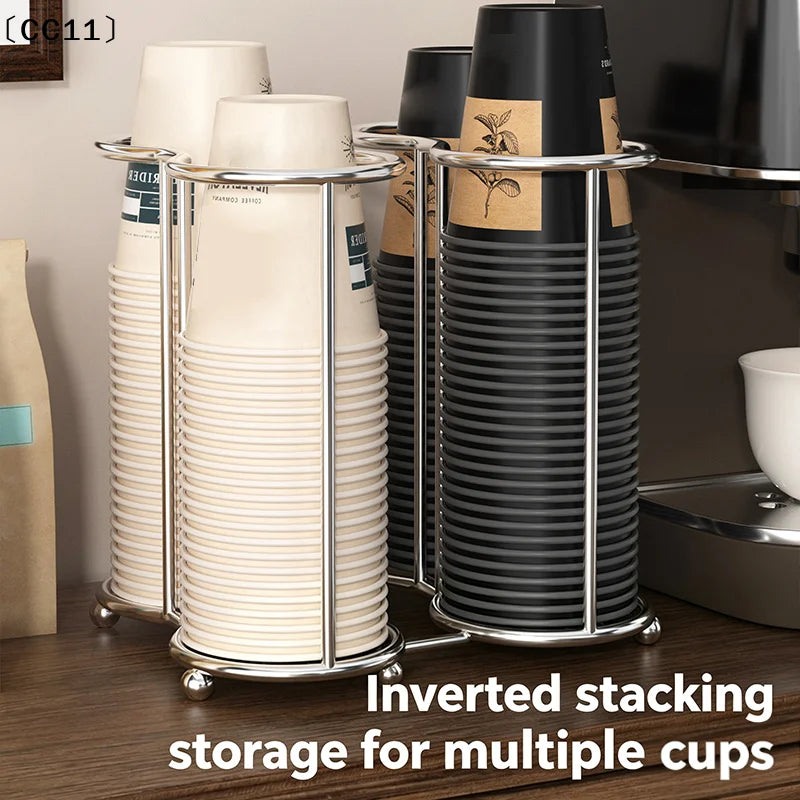 Metal Disposable Paper Cup Holder & Dispenser for Kitchen Cup Dispenser Holder Qme