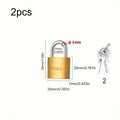 Vintage Brass Padlock Heavy Duty Lock with 2 Keys | Anti-Rust Brass Padlock Qme 22mm-2pcs