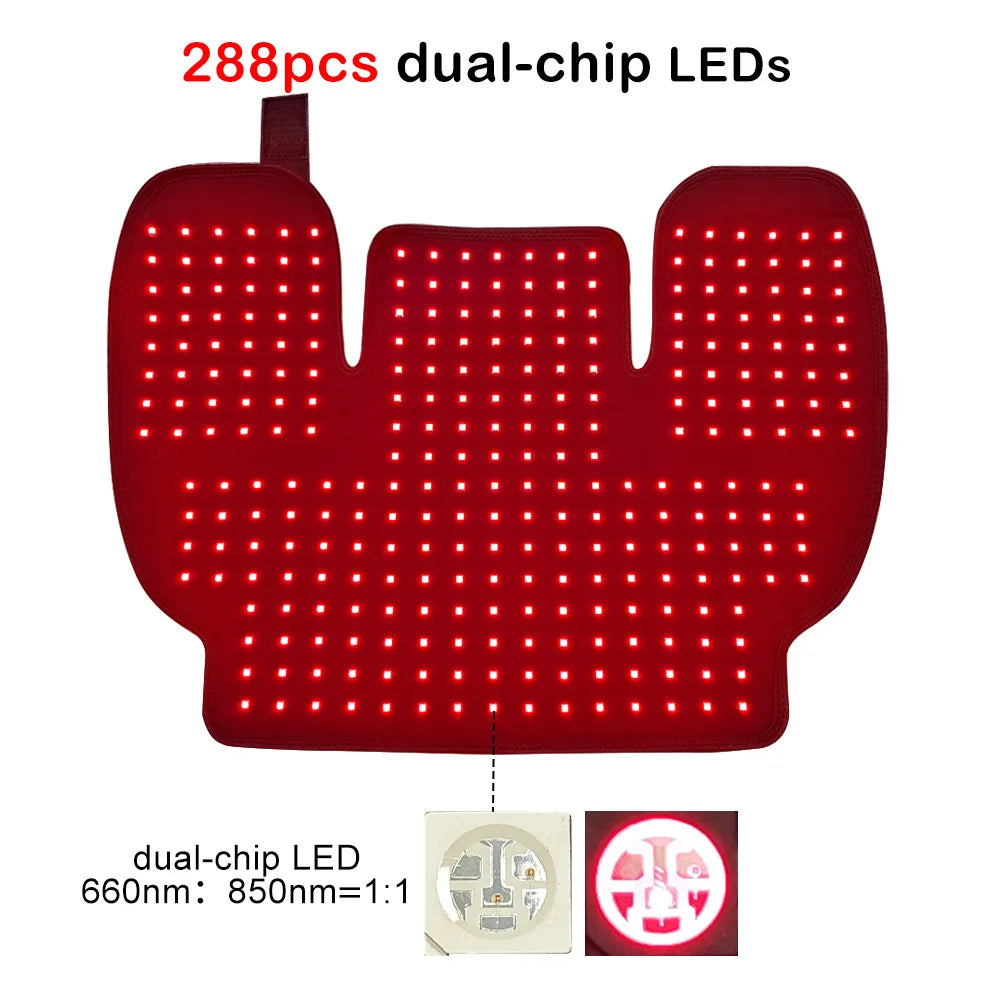 660nm 850nm Red Light Therapy Neck Shoulder Wrap Pad Light Therapy Wrap Qst Belt With Box AU Plug