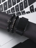 Women's 3-Piece Quartz Watch Set – Elegant Casual Style Women's Watch Set Qme black No