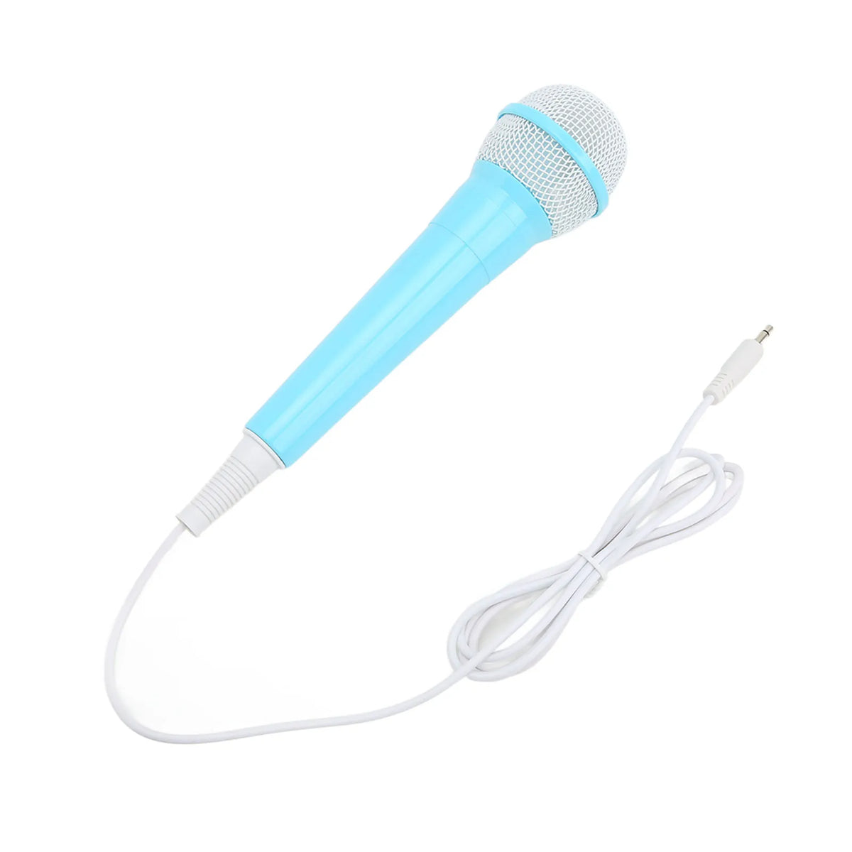 Kids Wired Karaoke Microphone – 3.5mm Portable Singing Mic Kids Karaoke Mic Qst Blue