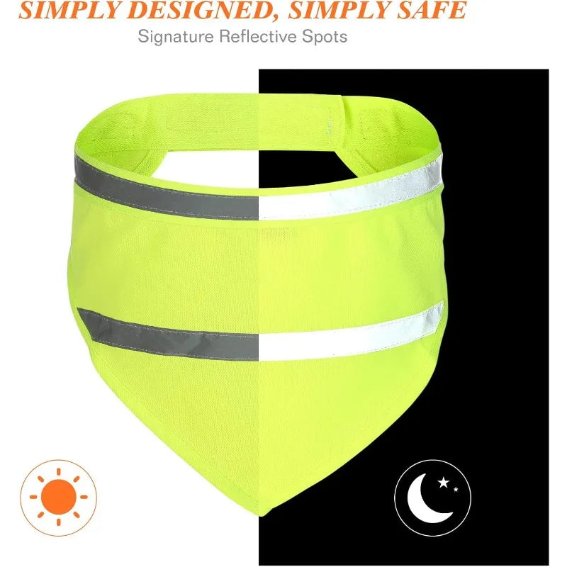 Reflective Pet Triangle Scarf Bandana for Small/Medium Dogs Dog Bandana Scarf Qme