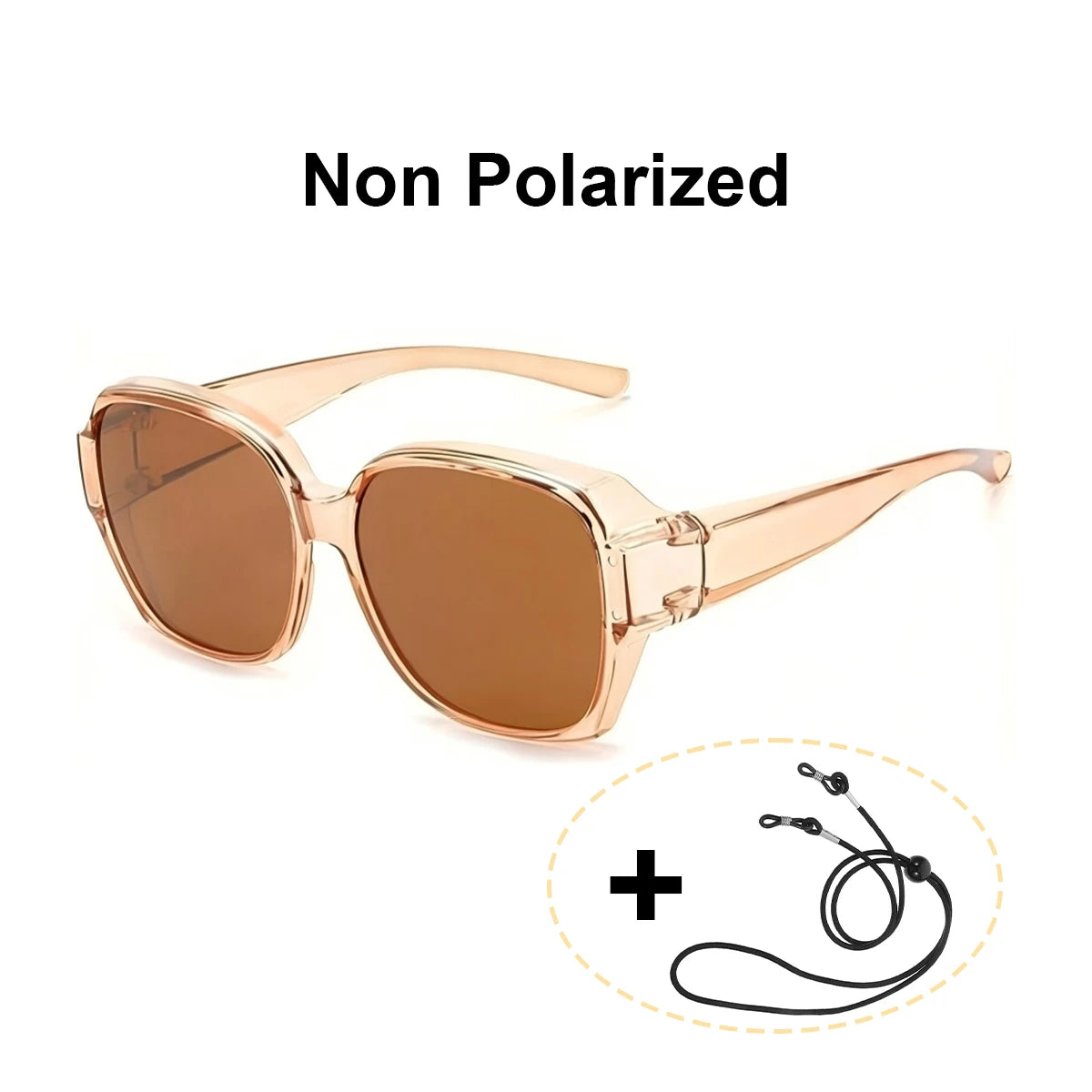 VOPHA Fit Over Glasses Sunglasses UV400 Wrap-Around Unisex Fit-Over Sunglasses Qst Tea