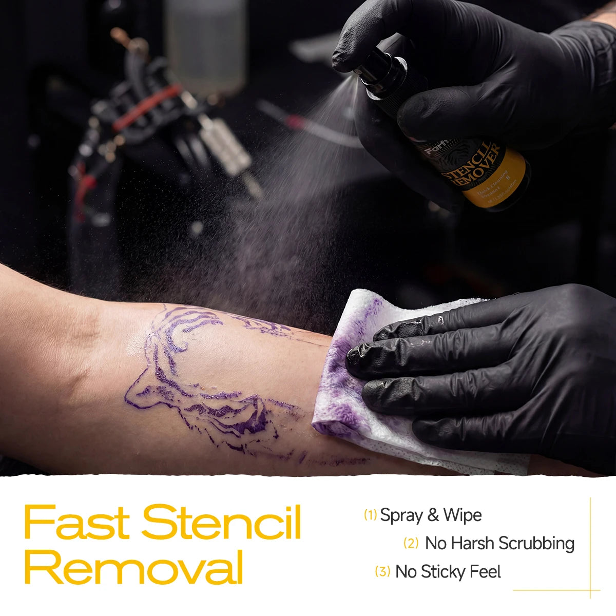 Stencil Remover Spray – Gentle Cleanser for All Skin Types Stencil Remover Spray Qst