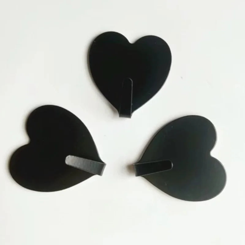 Heart-Shaped Adhesive Wall Hooks – Heavy-Duty, 3 Colors Adhesive Wall Hooks Qme