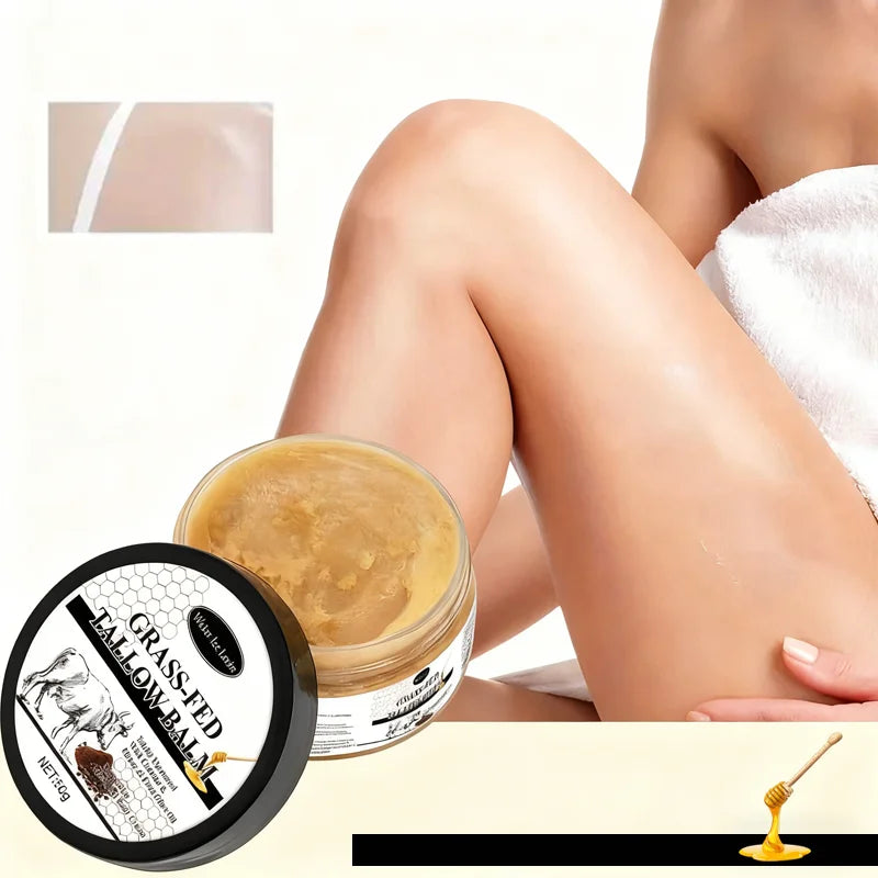 Grass-Fed Tallow Balm Bee Venom & Caffeine Unscented Moisturizer Face & Body Balm Qme