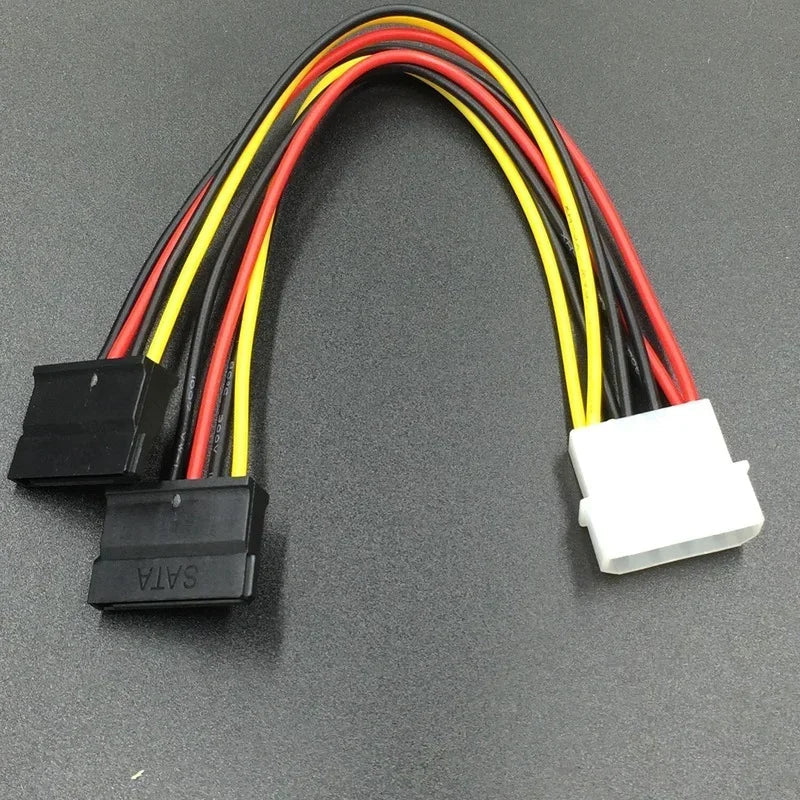 4-Pin Molex to 2x SATA Y Splitter Hard Drive Power Cable SATA Power Splitter Cable Qme