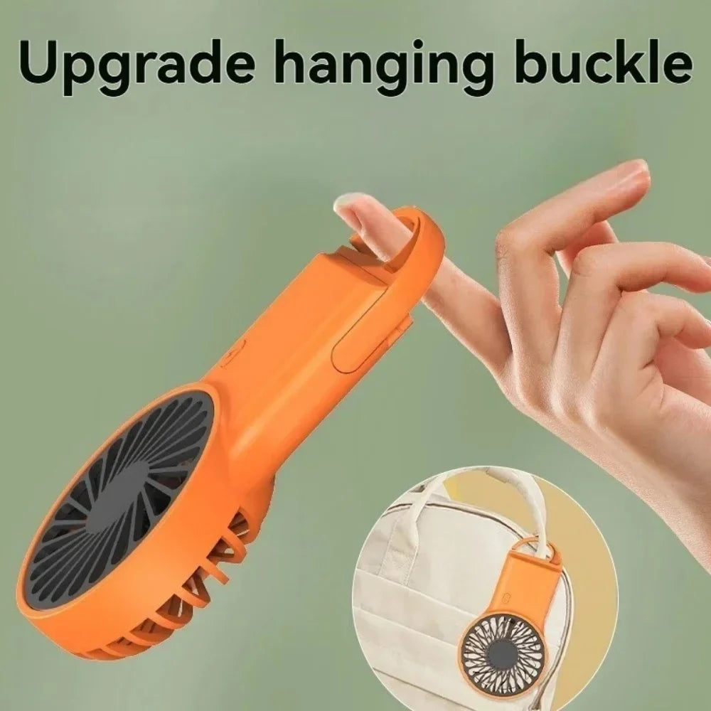 USB Rechargeable Mini Fan Cartoon Hook – Handheld & Desktop Portable Mini Fan Qme