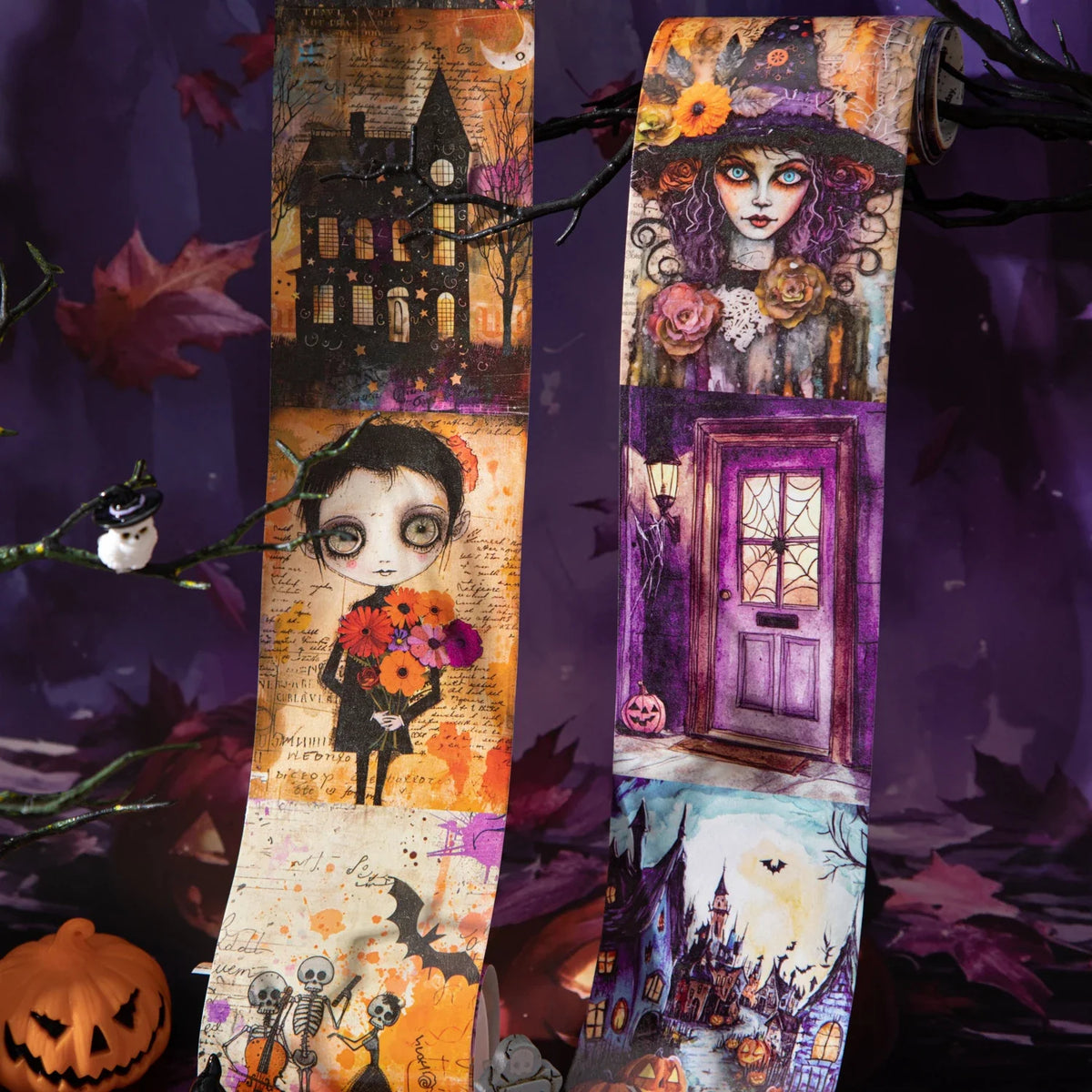 Halloween Gothic Washi Tape – DIY Scrapbooking & Collage Decorative Washi Tape Qme