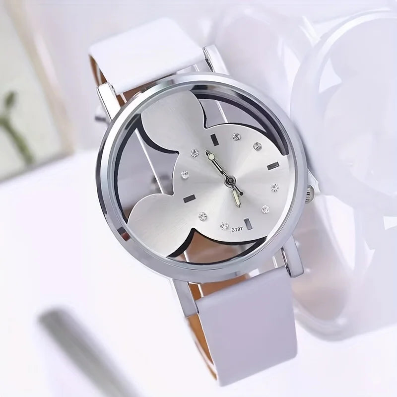 Kids Girls Cute Cartoon Quartz Wristwatch – PU Strap Kids Quartz Watch Qme