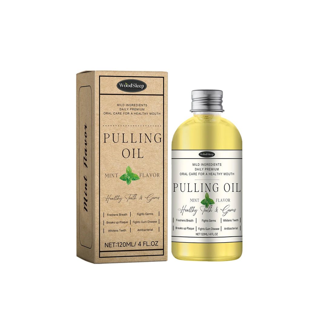WOODSLEEP Coconut Mint Oil Pulling Mouthwash – Alcohol-Free Oil Pulling Mouthwash Qst 1 PCS One Unit adults