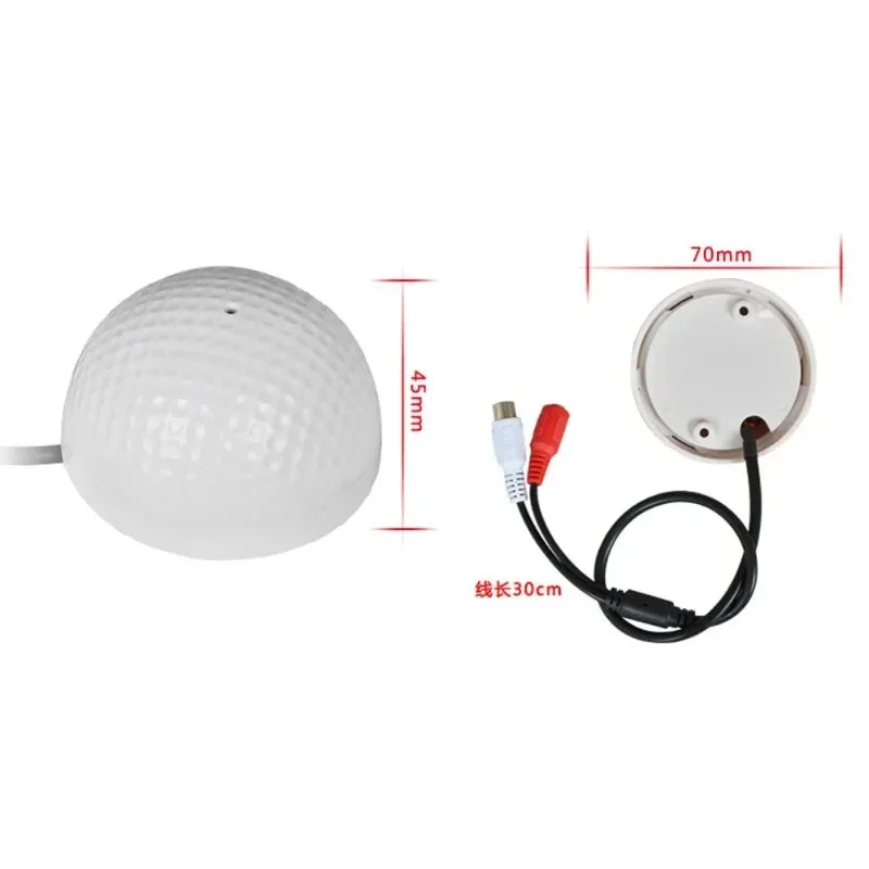 CCTV Audio Pickup Microphone Half Ball Sound Monitor Surveillance Microphone Qme