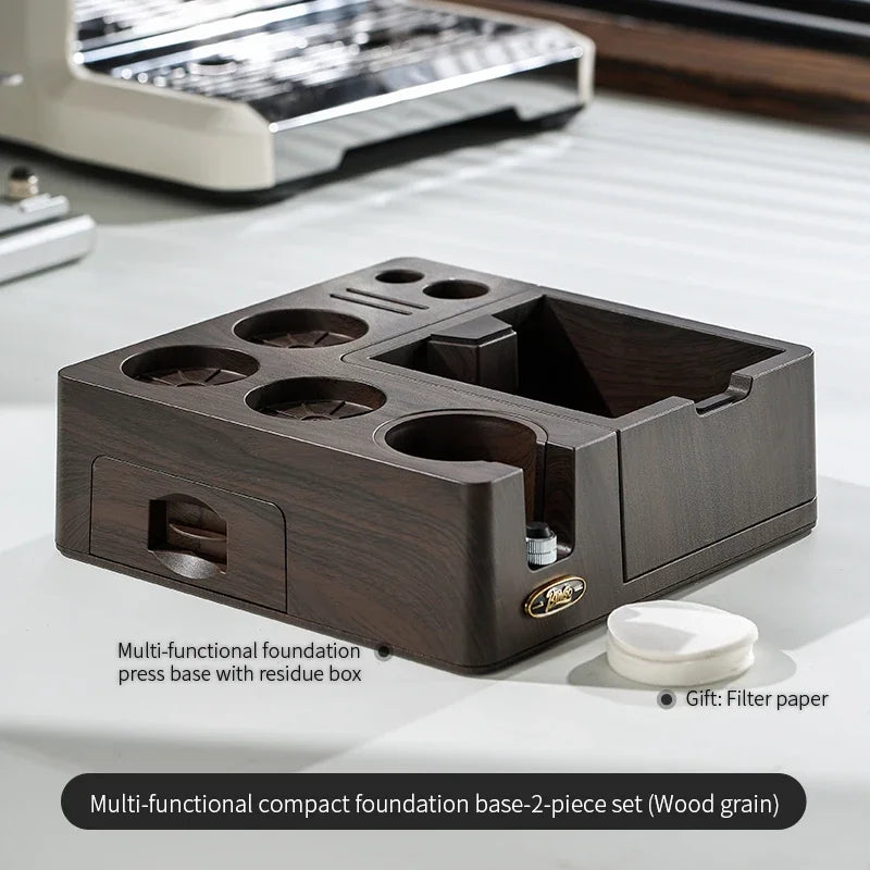 Bincoo 51–58mm Tamper Station & Portafilter Holder | Barista Kit Espresso Tamper Station Qst grain 2pcs set