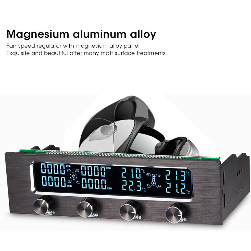 STW-6041 4-Channel CPU Fan Controller with LCD Display PC Fan Controller Qst