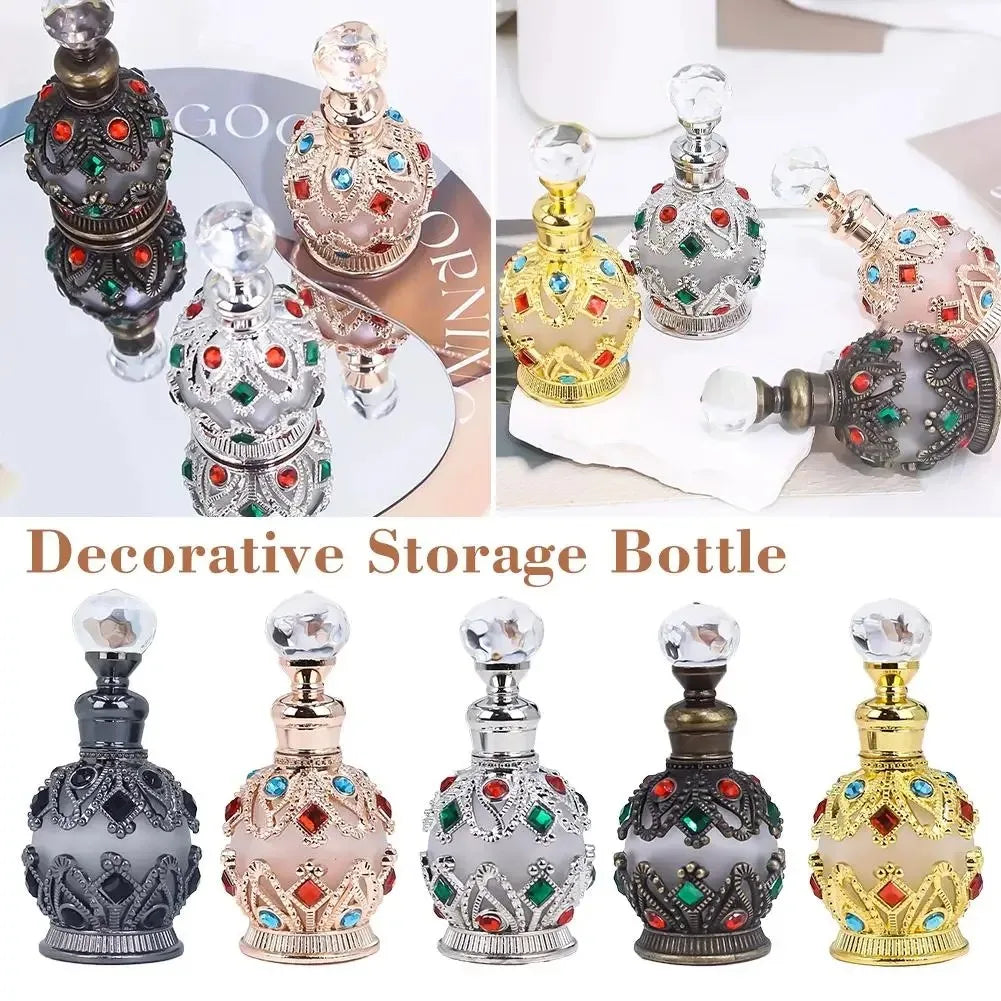 Luxury 15ml Glass Perfume & Essential Oil Bottle – Portable Glass Perfume Bottle Qme