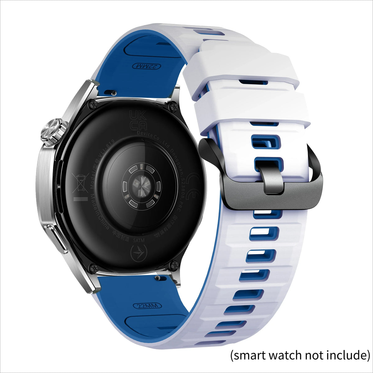 Silicone Sport Band for Huawei Watch GT6 – 22mm, 10 Colors Silicone Watch Band Qme White Blue 22mm Universal