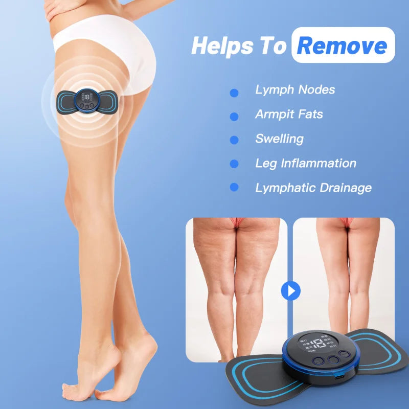 EMS Neck & Shoulder Massager – 8 Modes, Rechargeable Patch Electric Neck Massager Qst