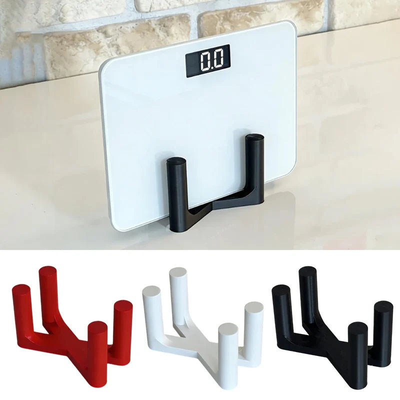 Space-Saving Plastic Weight Scale Stand – Bathroom & Gym Scale Stand Organizer Qme
