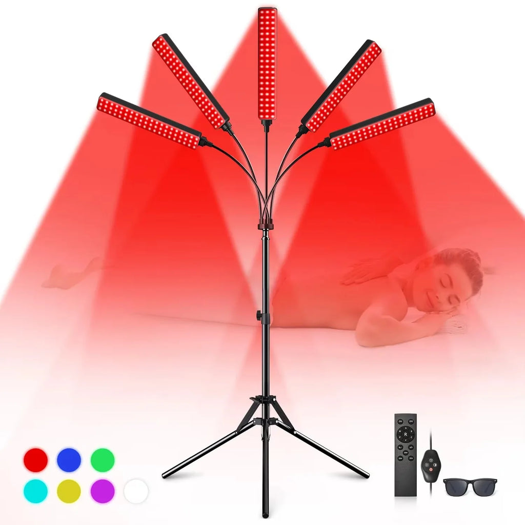 Red Light Therapy Lamp 660nm 850nm – 3-in-1 Adjustable Stand Red Light Therapy Lamp Qst