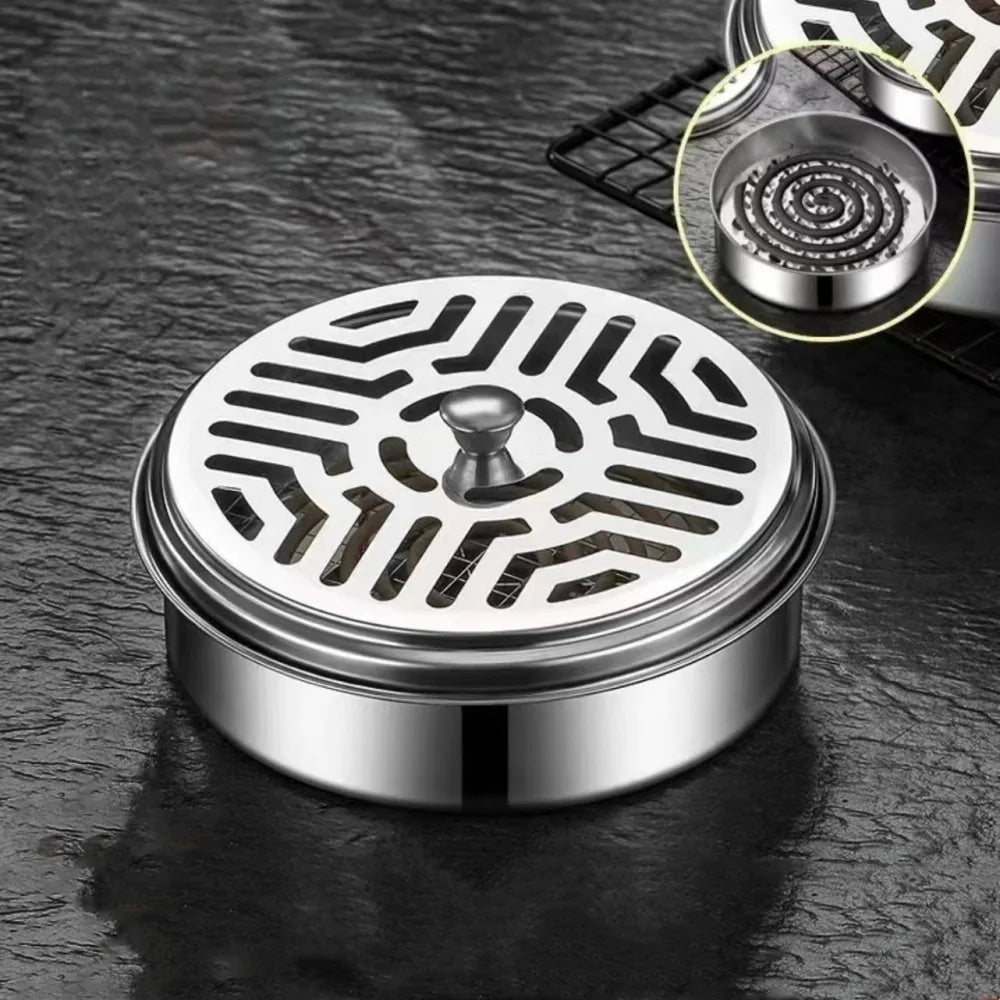 Stainless Steel Incense Burner Box – Fireproof with Ash Tray Incense Burner Box Qme