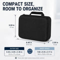 EVA Zipper Storage Case – Portable Travel Protective Box Travel Storage Case Qme black