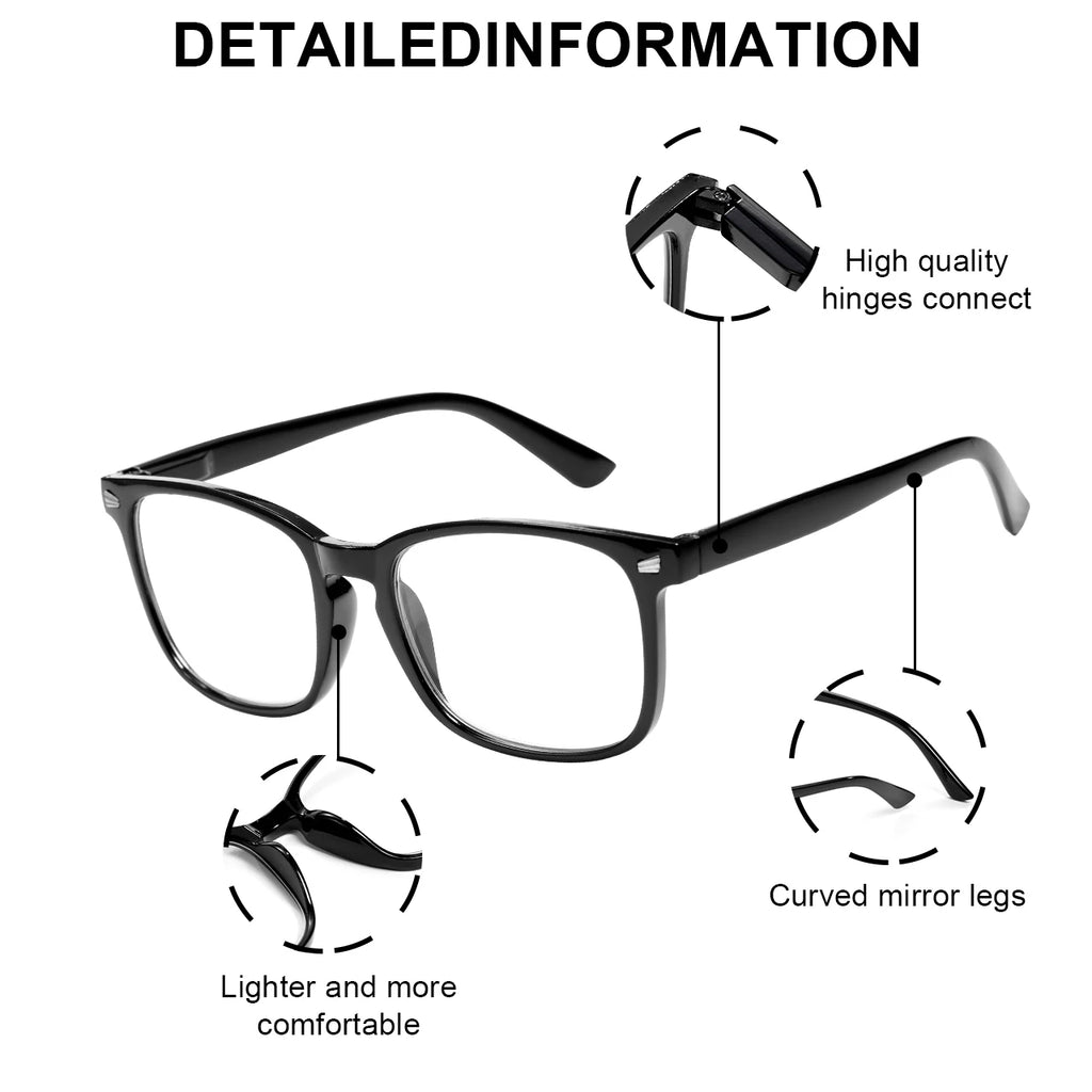 4 Pack Blue Light Blocking Reading Glasses Square Frame L17 Blue Light Glasses Qst