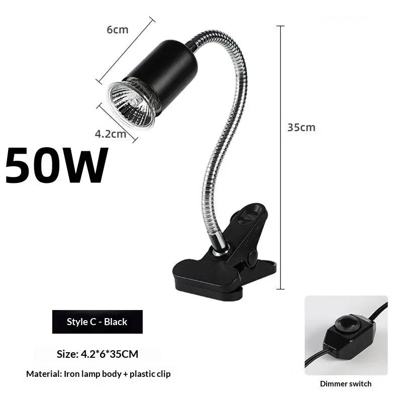 UVA UVB Reptile Basking Spot Lamp 50W 75W – Simulated Sunlight Reptile Basking Lamp Qme 50W B