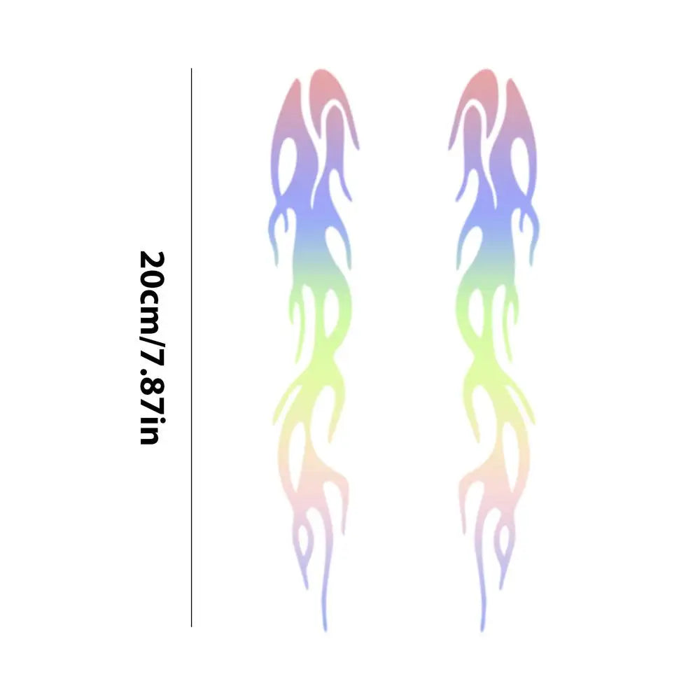 Reflective Flame Stickers – Waterproof Motorcycle Car Decals Motorcycle Decal Stickers Qst Colorful1