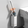 Long Handle Silicone Toilet Brush – Flexible, Leak-Proof Silicone Toilet Brush Qme Silicone Brush White