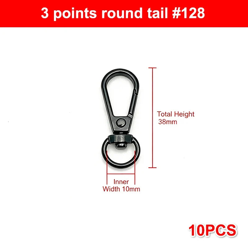 Zinc Alloy Swivel Snap Hooks – Heavy Duty Rust-Proof DIY Set Swivel Snap Hooks Qme 1 Black