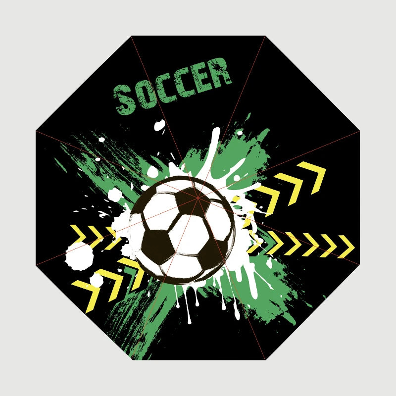 Football Soccer Windproof Folding Travel Umbrella – Compact Folding Travel Umbrella Qst