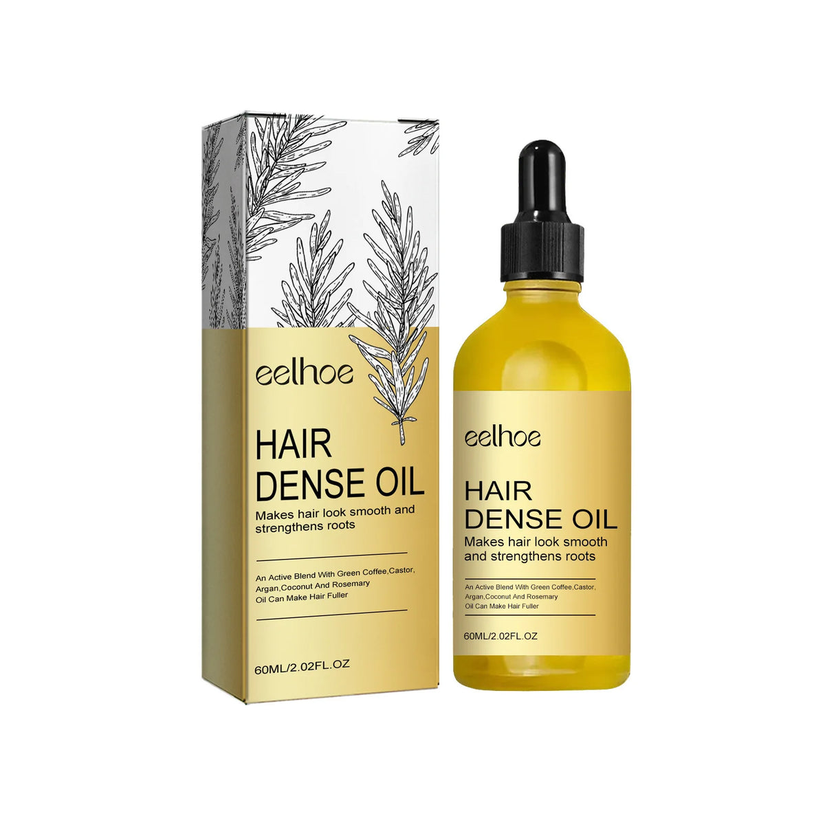 Eelhoe Rosemary Hair Care Set – Shampoo, Conditioner & Oil Hair Care Set Qst HAIRDENSE OIL