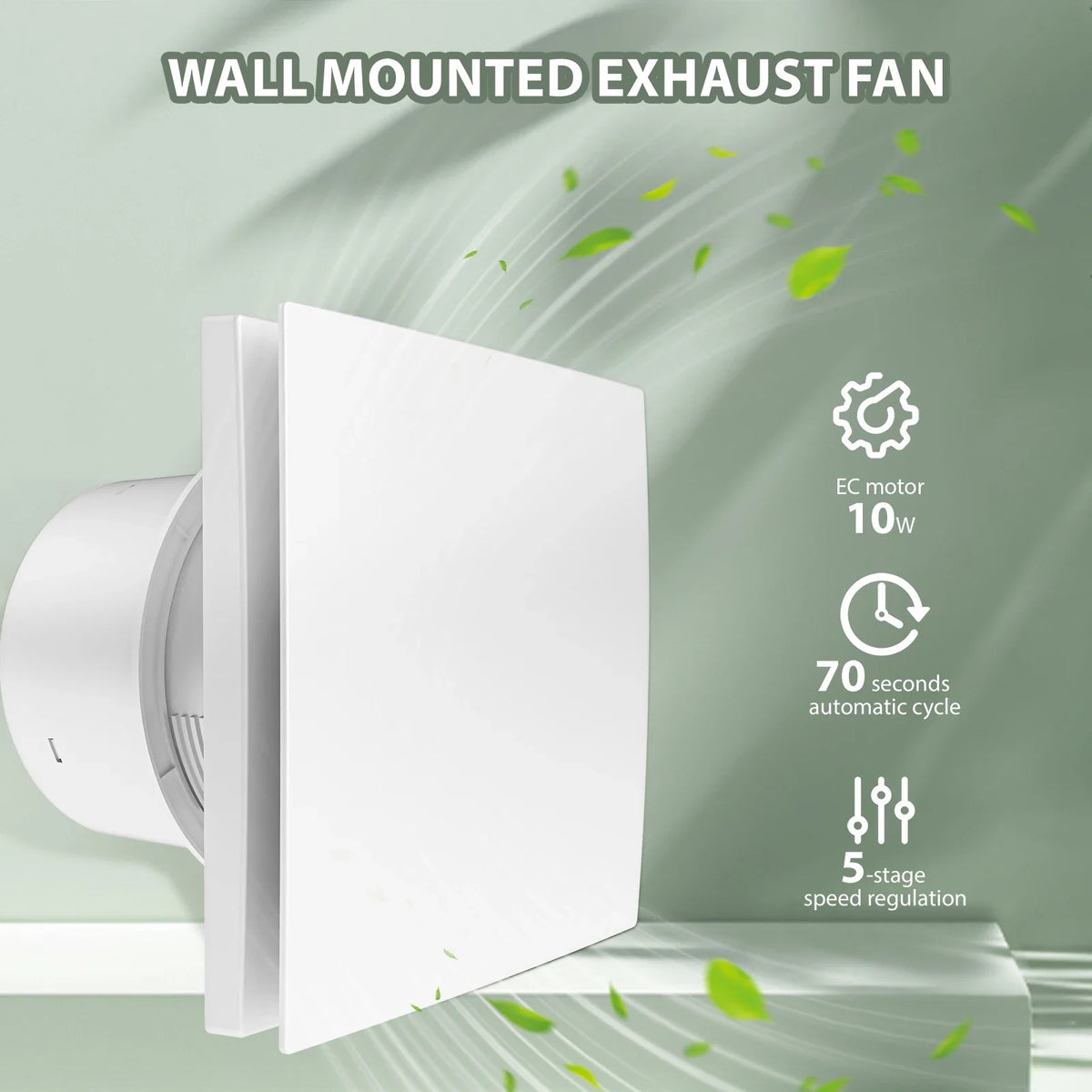 Wall Mount Exhaust Fan 100/150mm Reversible + Remote Control Wall Mount Exhaust Fan Qst