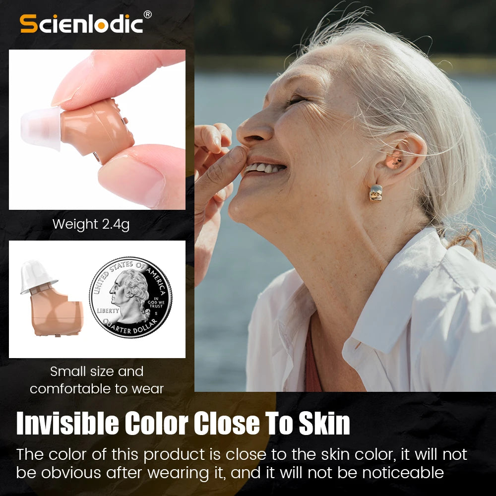 XceeFit CIC Rechargeable Invisible Hearing Amplifier | Mini ITE Hearing Amplifier Qst