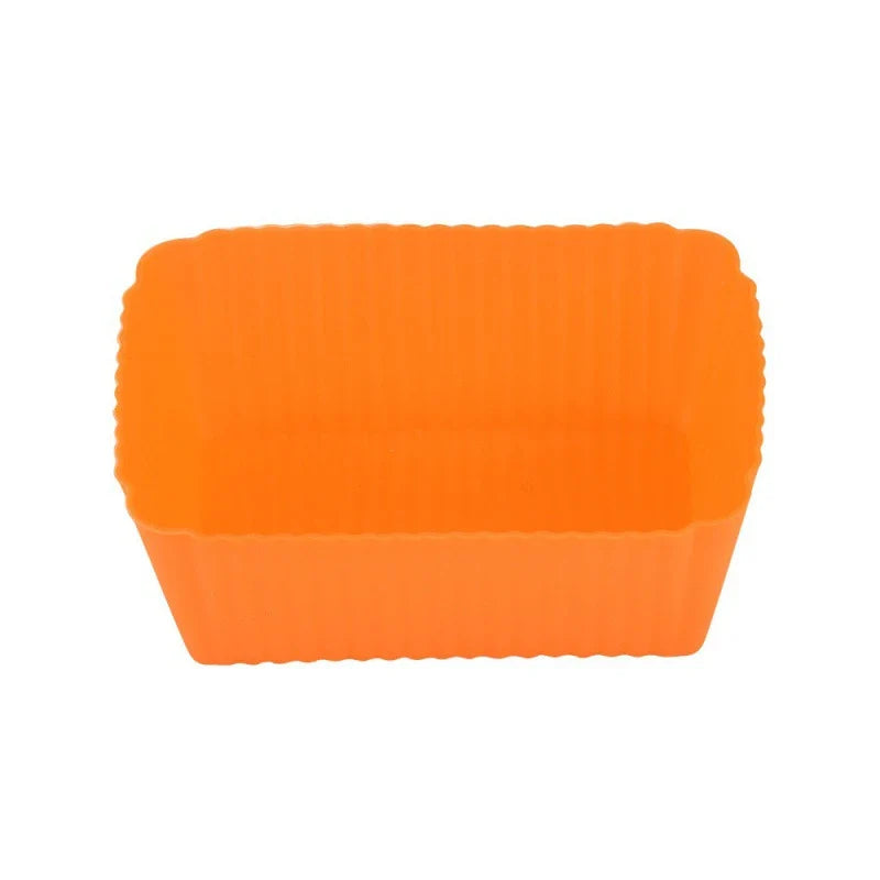 Silicone Cupcake & Muffin Baking Molds – Reusable 5-Pack Silicone Baking Mold Qme Orange
