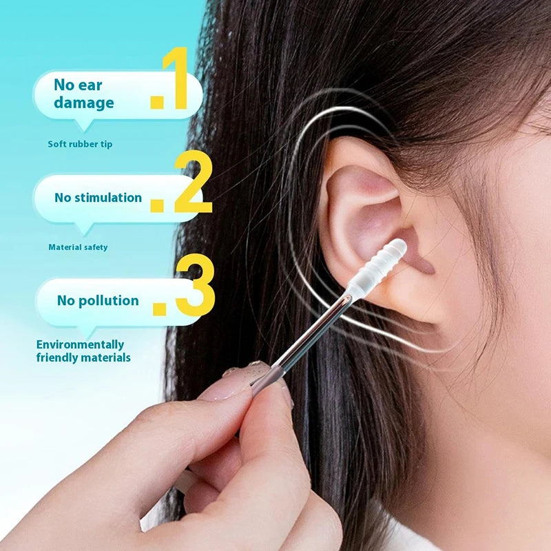 Reusable Silicone Ear Wax Removal Tool – 24pc Double-Head Kit Ear Cleaning Tool Qst