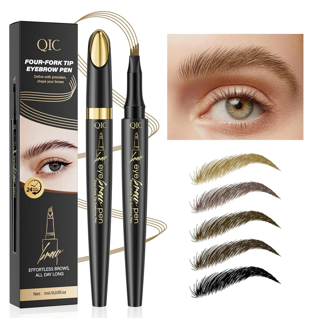 4-Point Liquid Eyebrow Pen – 5 Colors, Waterproof Brow Pencil Liquid Eyebrow Pen Qme