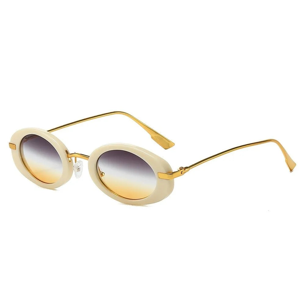 Vintage Retro Oval Sunglasses – Small Frame Classic Fashion Retro Oval Sunglasses Qme Style G