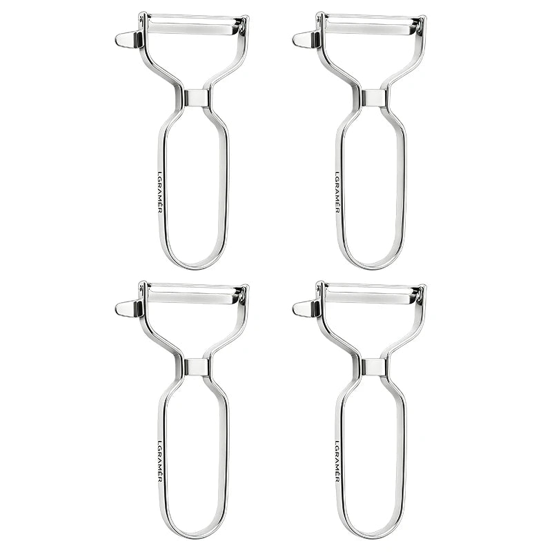 Y Stainless Steel Fruit & Vegetable Peeler – 90° Swivel Blade Vegetable Peeler Qst large size-4pcs