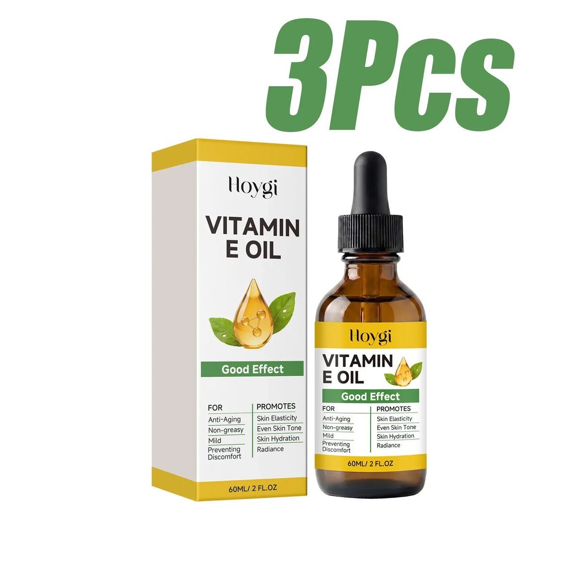 Vitamin E Oil – Moisturizing, Firming & Brightening Skin Oil Vitamin E Skin Oil Qme 3 x 60ml Boxed 60ml