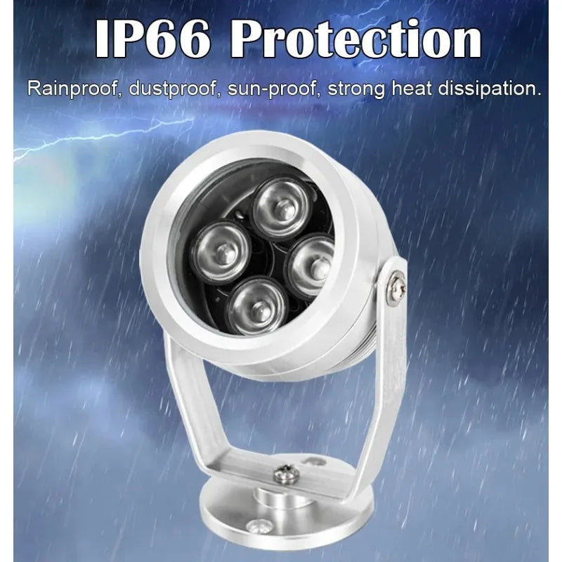 850nm IR LED Fill Light – Security Camera Auxiliary Illuminator IR Camera Illuminator Qme