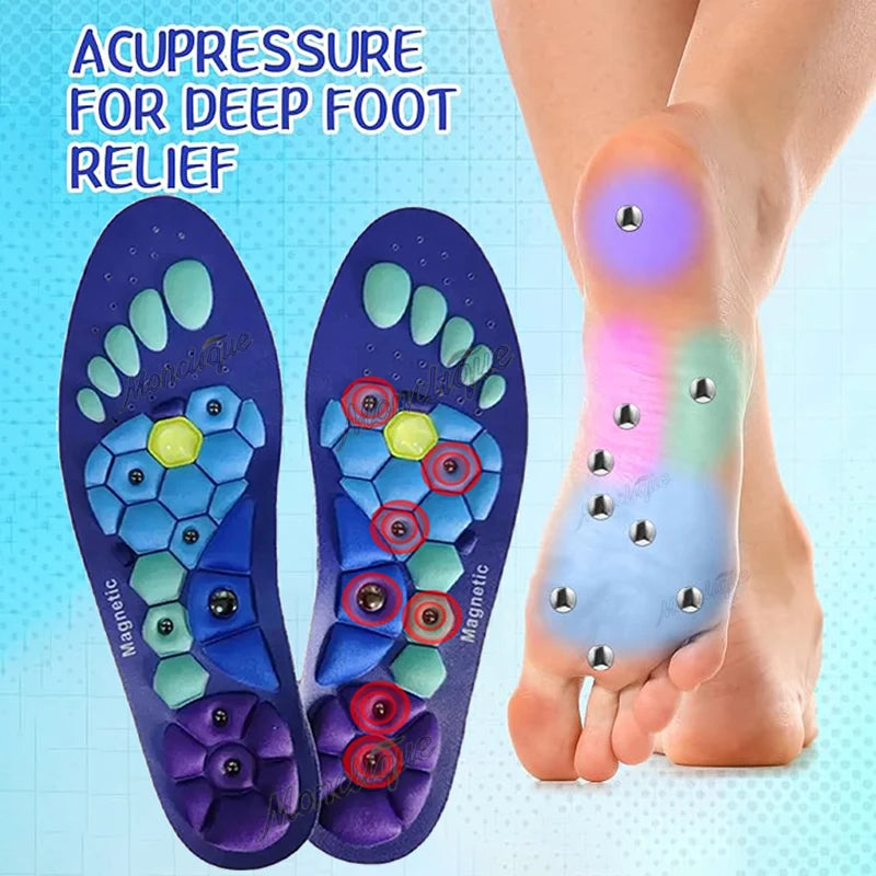 EVA Magnetic Acupoint Massage Insoles – Arch Support & Cushion Massage Shoe Insoles Qst